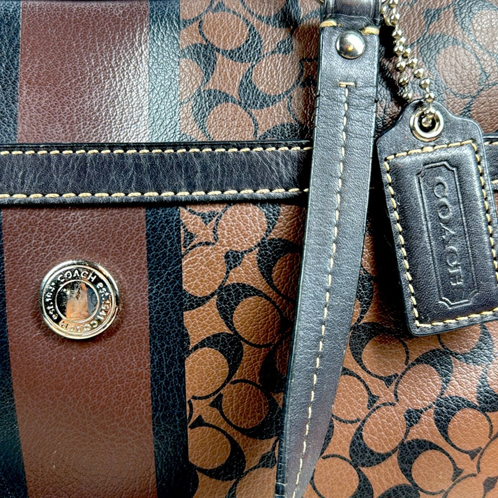 Coach Signature Chelsea Heritage Stripe Tote - Picture 3 of 12